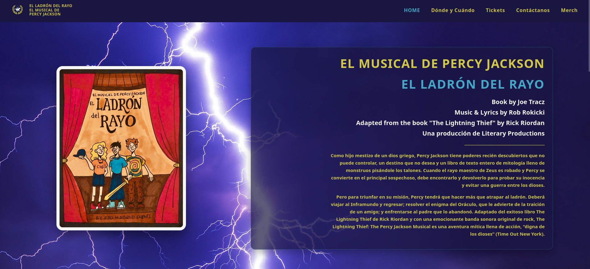 El Ladron del Rayo website desktop screen 1