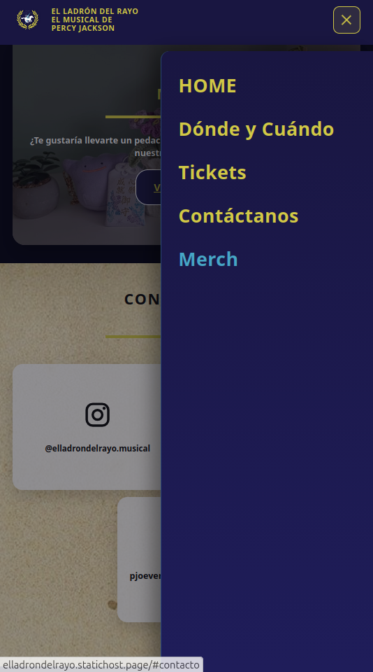El Ladron del Rayo website mobile screen 4