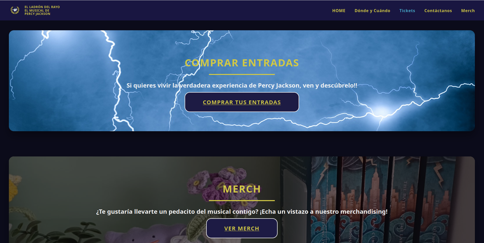 El Ladron del Rayo website desktop screen 2