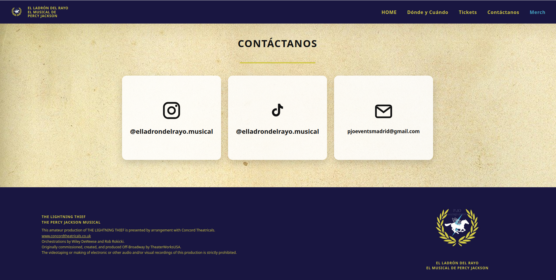 El Ladron del Rayo website desktop screen 3