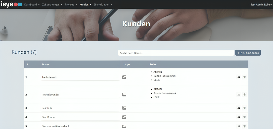 iSYS internal page after redesign